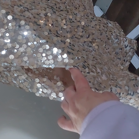 Crystal Doll Strapless Sequin Dress with Pockets Juniors Size 11 - Picture 9 of 11